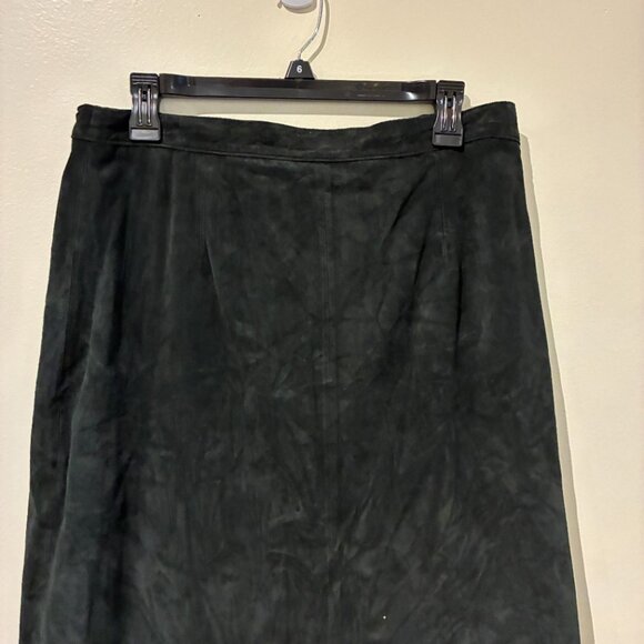 Jessica Holbrock Black 100% Leather Skirt - Women's 16 - Picture 2 of 8